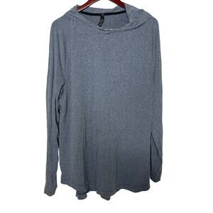 Lululemon men blue hooded long sleeve top sz XXL